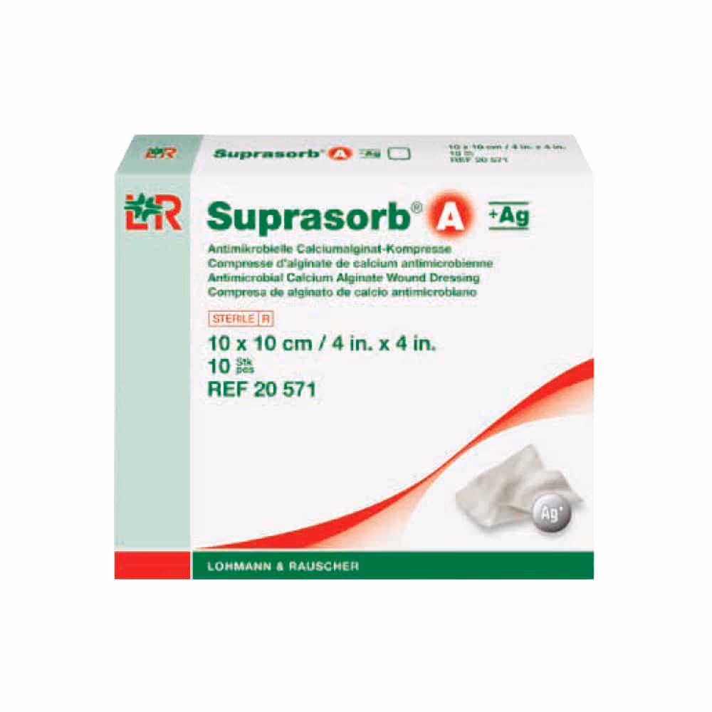 Suprasorb A + Ag Gümüşlü Kalsiyum Aljinat Yara Örtüsü 10 × 10 cm